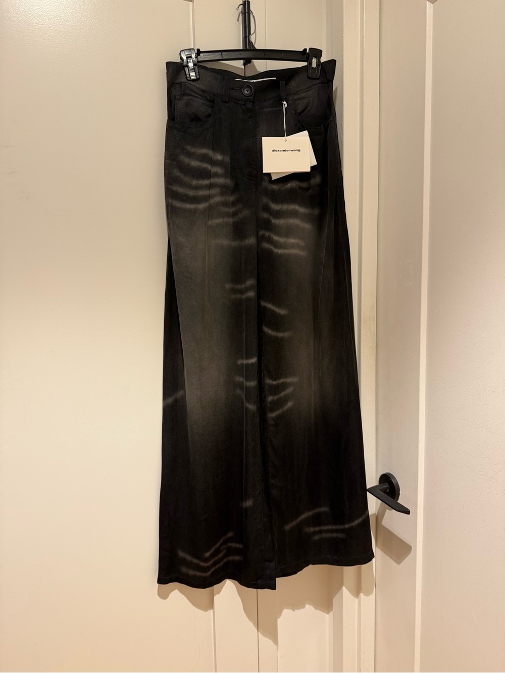 Alexander Wang Printed Creased Charcoal Pants - NWT